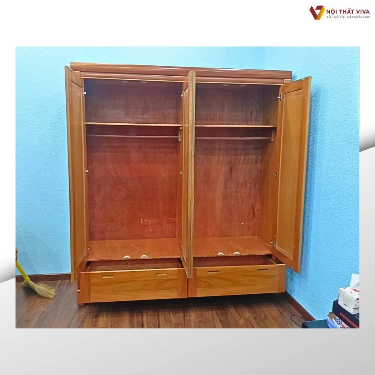 Giao Lắp Tủ Quần Áo Gỗ Gõ Đỏ 4 Cánh Và Giường Ngủ Gỗ Hương Xám Giao Lắp Tủ Quần Áo Gỗ Gõ Đỏ 4 Cánh Và Giường Ngủ Gỗ Hương Xám