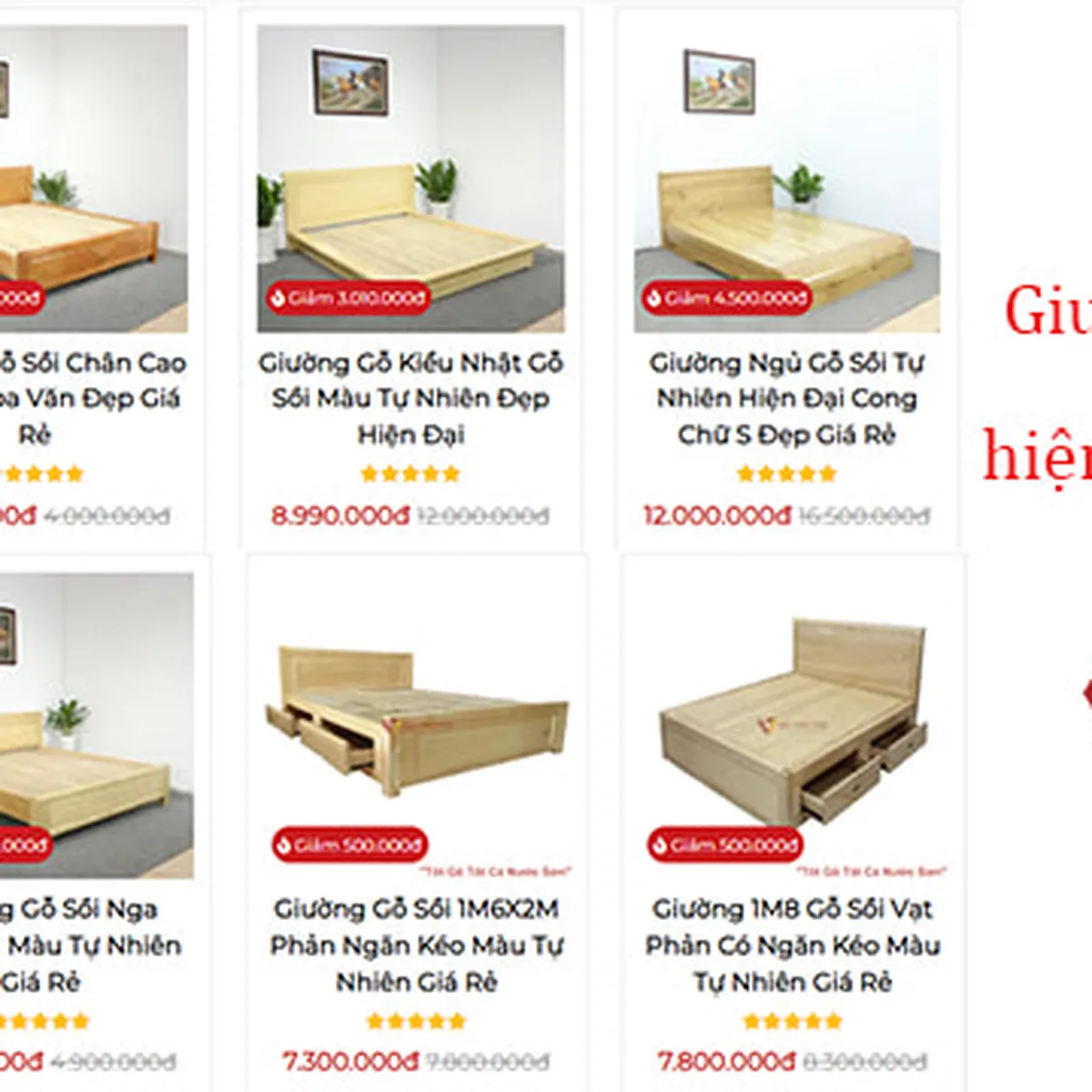 Giường Ngủ Gỗ Sồi Giường Ngủ Gỗ Sồi