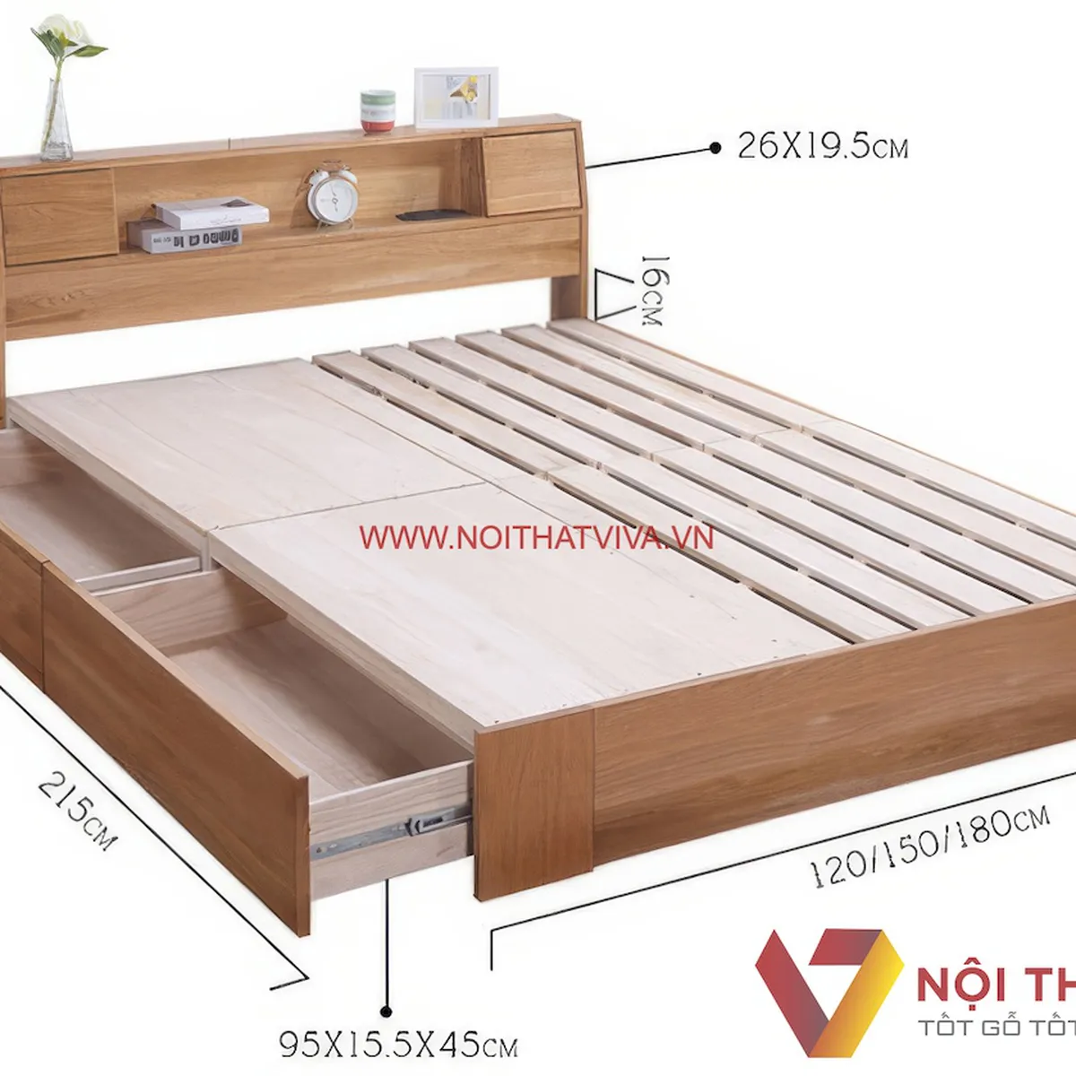 Giường Ngủ Gỗ Sồi Giường Ngủ Gỗ Sồi