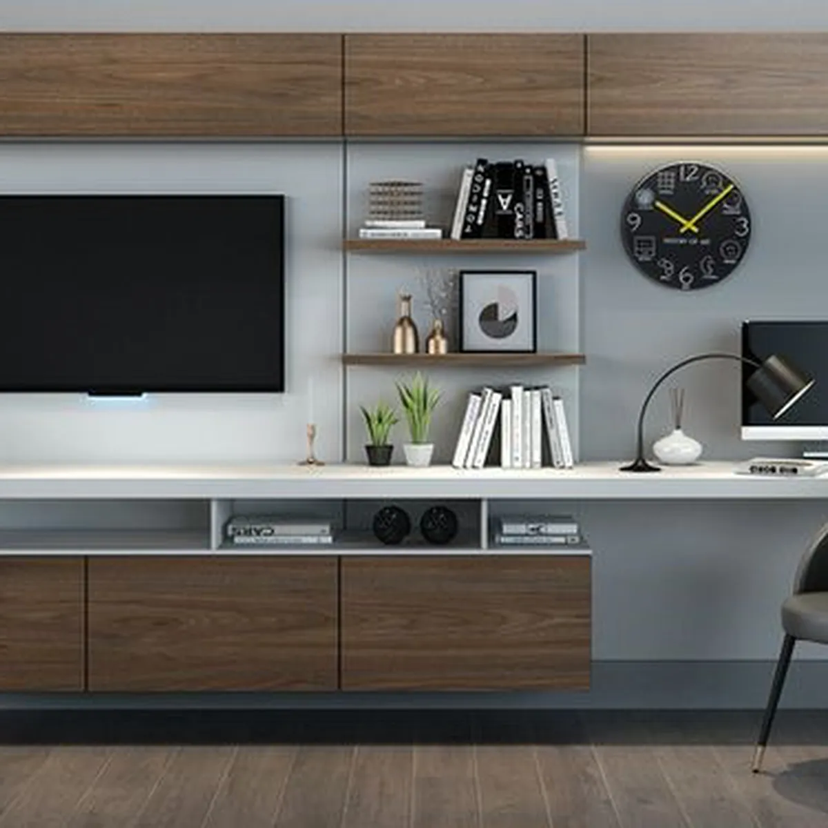 Gợi ý những cách trang trí kệ tivi trong phòng ngủ ấn tượng Gợi ý những cách trang trí kệ tivi trong phòng ngủ ấn tượng