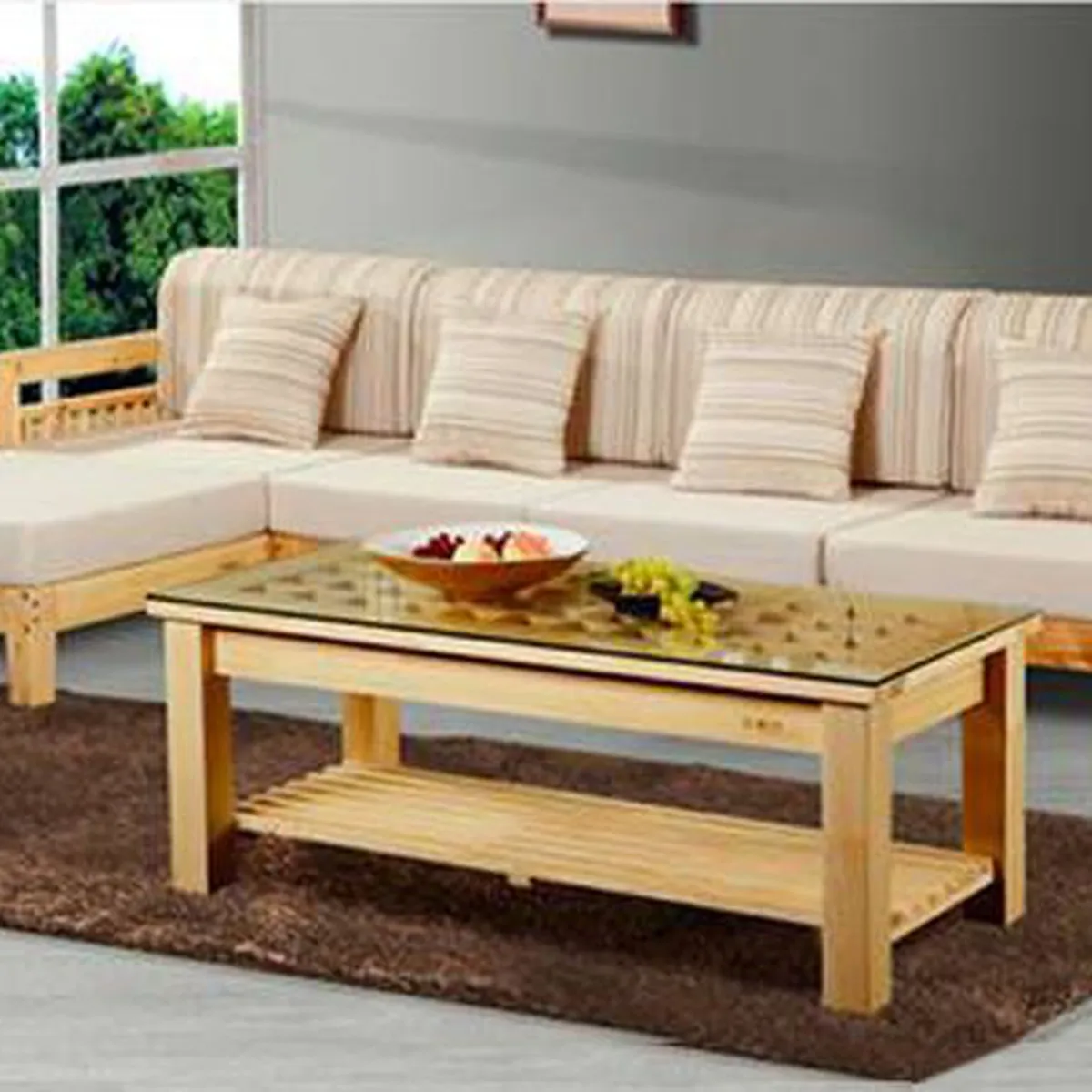 Những mẫu bàn ghế sofa gỗ cho phòng khách nhỏ đẹp nhất Những mẫu bàn ghế sofa gỗ cho phòng khách nhỏ đẹp nhất