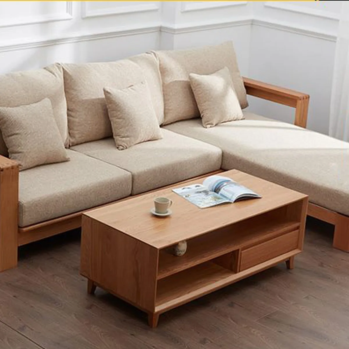 Những mẫu bàn ghế sofa gỗ cho phòng khách nhỏ đẹp nhất Những mẫu bàn ghế sofa gỗ cho phòng khách nhỏ đẹp nhất