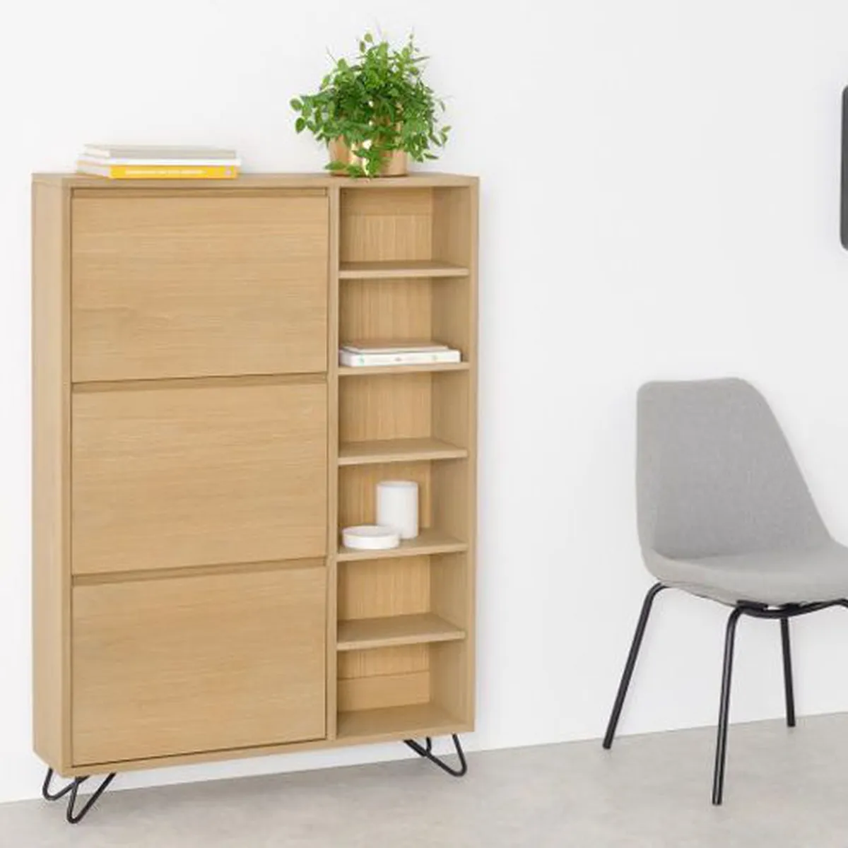 Mẫu tủ giày dép bằng gỗ sồi đẹp 2023 Mẫu tủ giày dép bằng gỗ sồi đẹp 2023