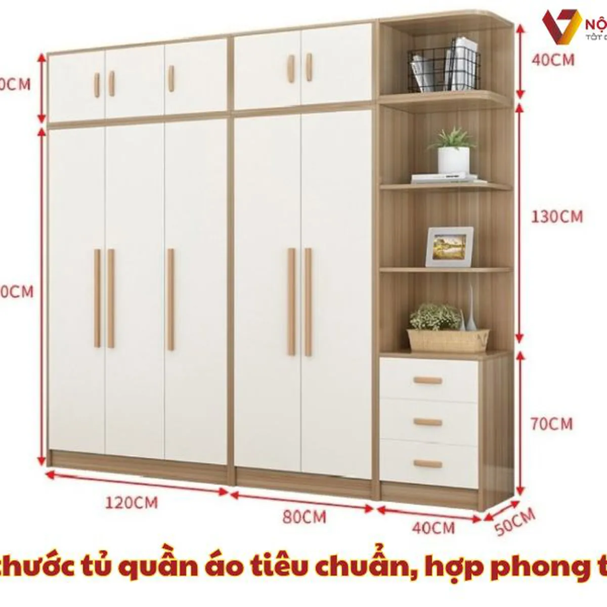 Kích thước tủ quần áo tiêu chuẩn, hợp phong thủy phổ biến hiện nay Kích thước tủ quần áo tiêu chuẩn, hợp phong thủy phổ biến hiện nay