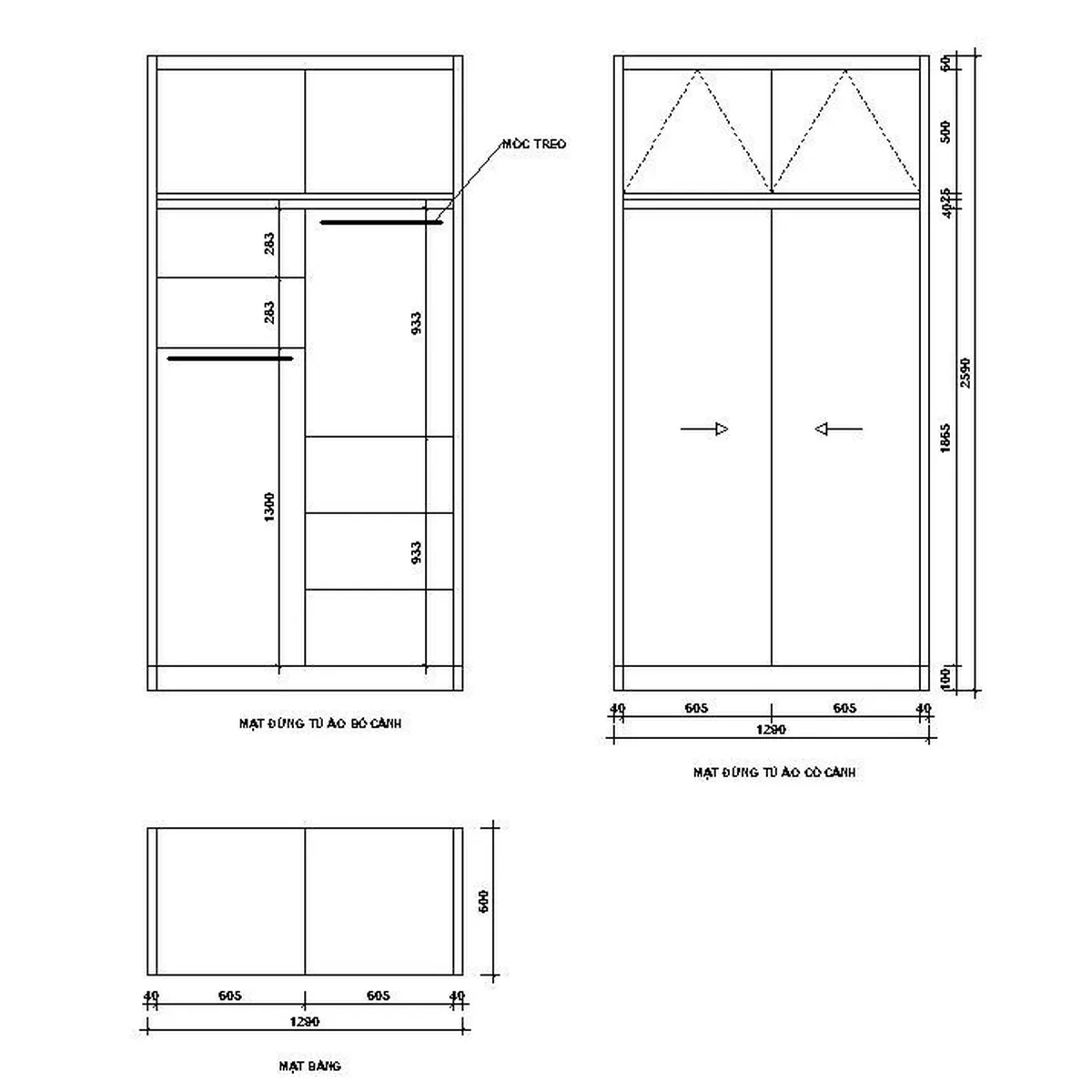 Kích thước tủ quần áo tiêu chuẩn, hợp phong thủy phổ biến hiện nay Kích thước tủ quần áo tiêu chuẩn, hợp phong thủy phổ biến hiện nay