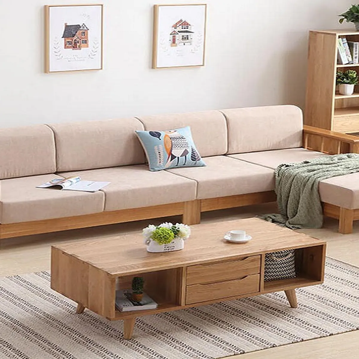 Nguyên tắc trang trí ghế gỗ phòng khách nhỏ