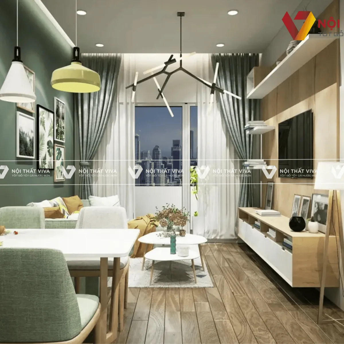 TOP 10 thiết kế nội thất chung cư 45m2 đẹp, tối ưu công năng 2025 TOP 10 thiết kế nội thất chung cư 45m2 đẹp, tối ưu công năng 2025