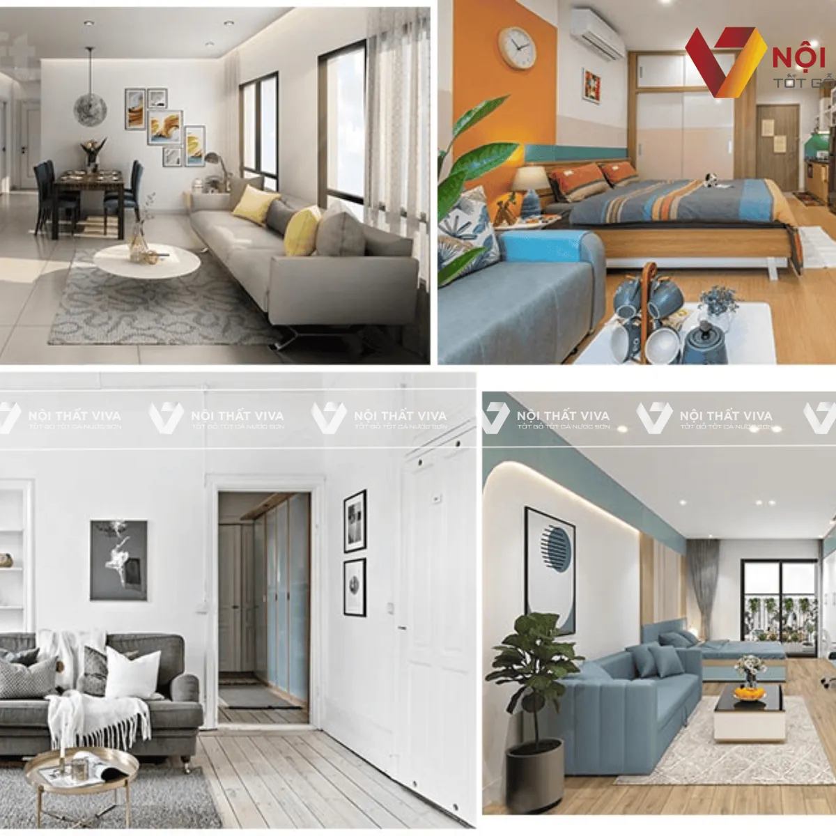 TOP 10 thiết kế nội thất chung cư 45m2 đẹp, tối ưu công năng 2025 TOP 10 thiết kế nội thất chung cư 45m2 đẹp, tối ưu công năng 2025