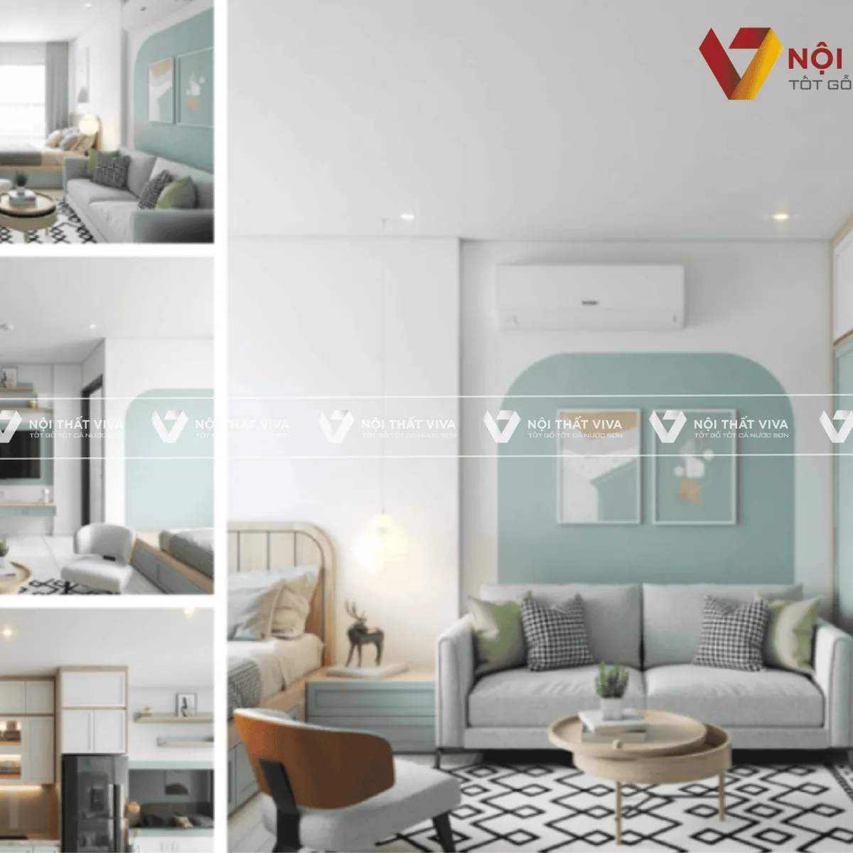 TOP 10 thiết kế nội thất chung cư 45m2 đẹp, tối ưu công năng 2025 TOP 10 thiết kế nội thất chung cư 45m2 đẹp, tối ưu công năng 2025