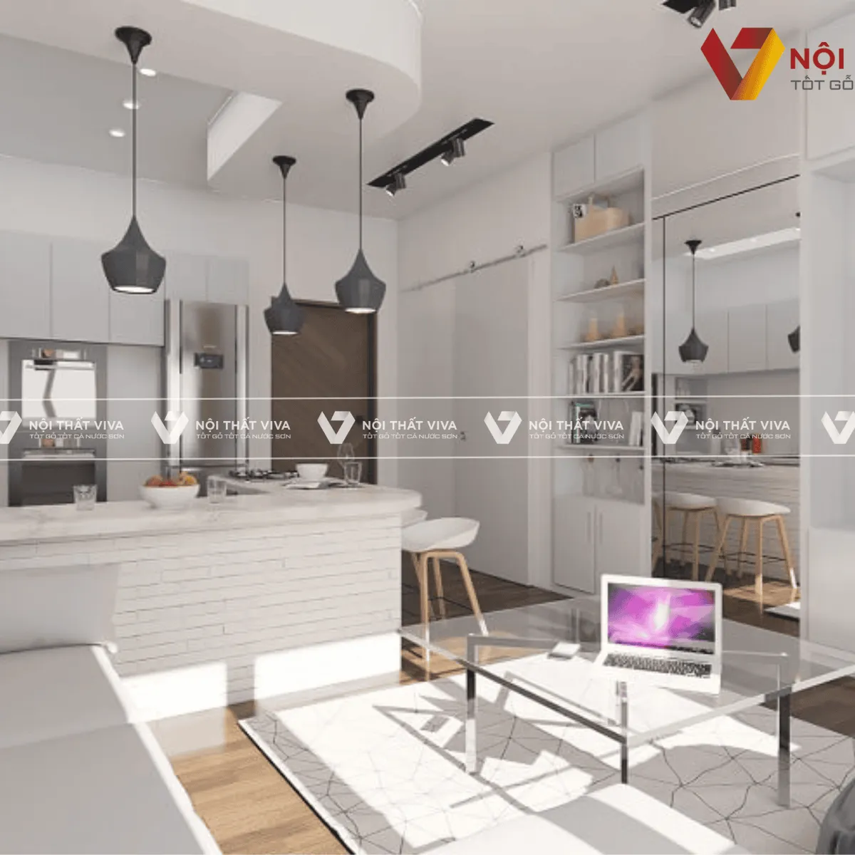 TOP 10 thiết kế nội thất chung cư 45m2 đẹp, tối ưu công năng 2025 TOP 10 thiết kế nội thất chung cư 45m2 đẹp, tối ưu công năng 2025