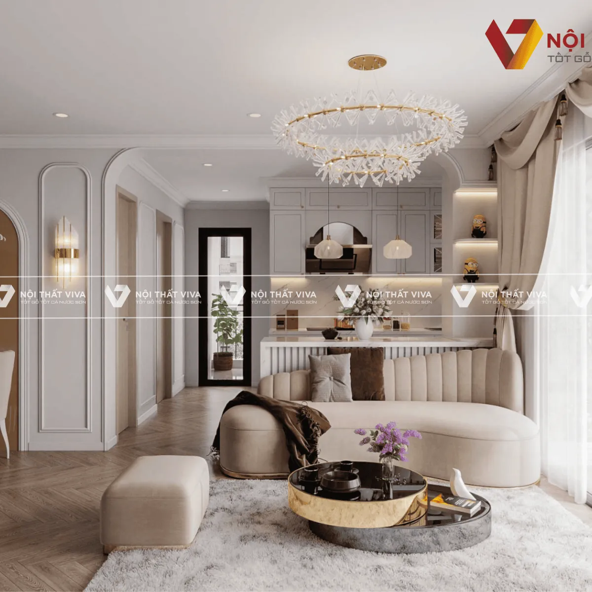 TOP 10 thiết kế nội thất chung cư 45m2 đẹp, tối ưu công năng 2025 TOP 10 thiết kế nội thất chung cư 45m2 đẹp, tối ưu công năng 2025