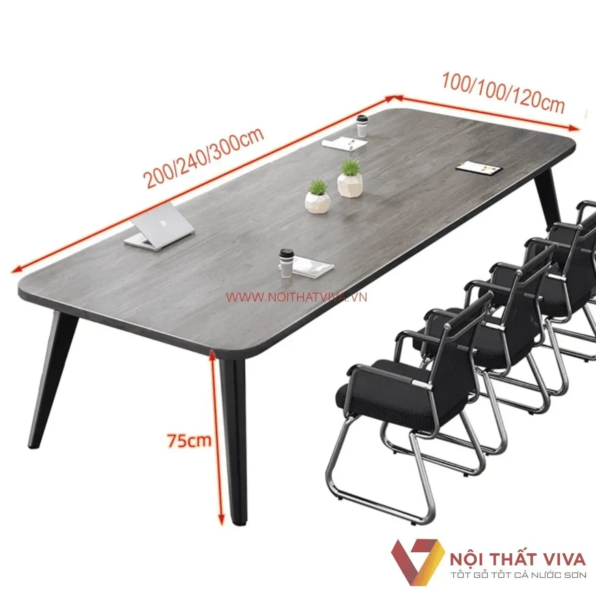 Top 3 mẫu bàn họp chân sắt 2m4 được ưa chuộng nhất cho phòng họp rộng