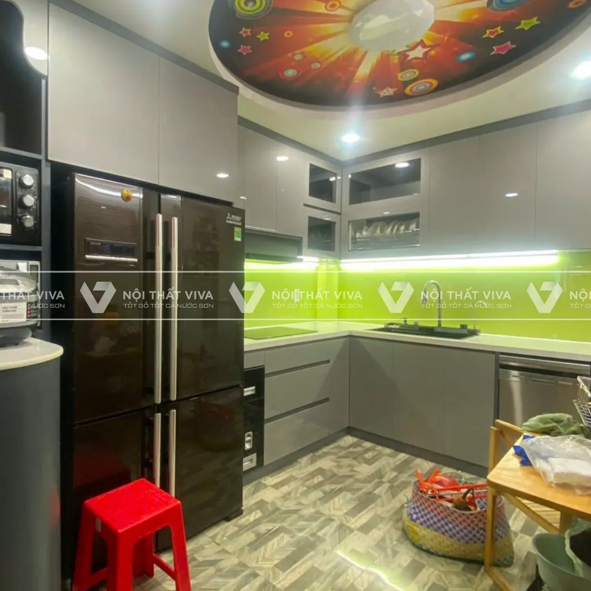 Tủ Bếp Cánh Kính Tủ Bếp Cánh Kính