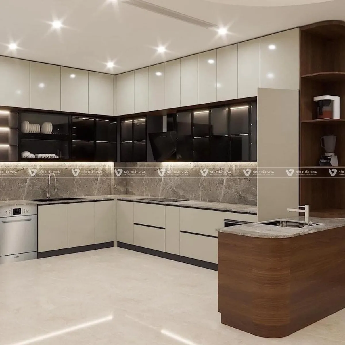 Tủ Bếp Cánh Kính Tủ Bếp Cánh Kính