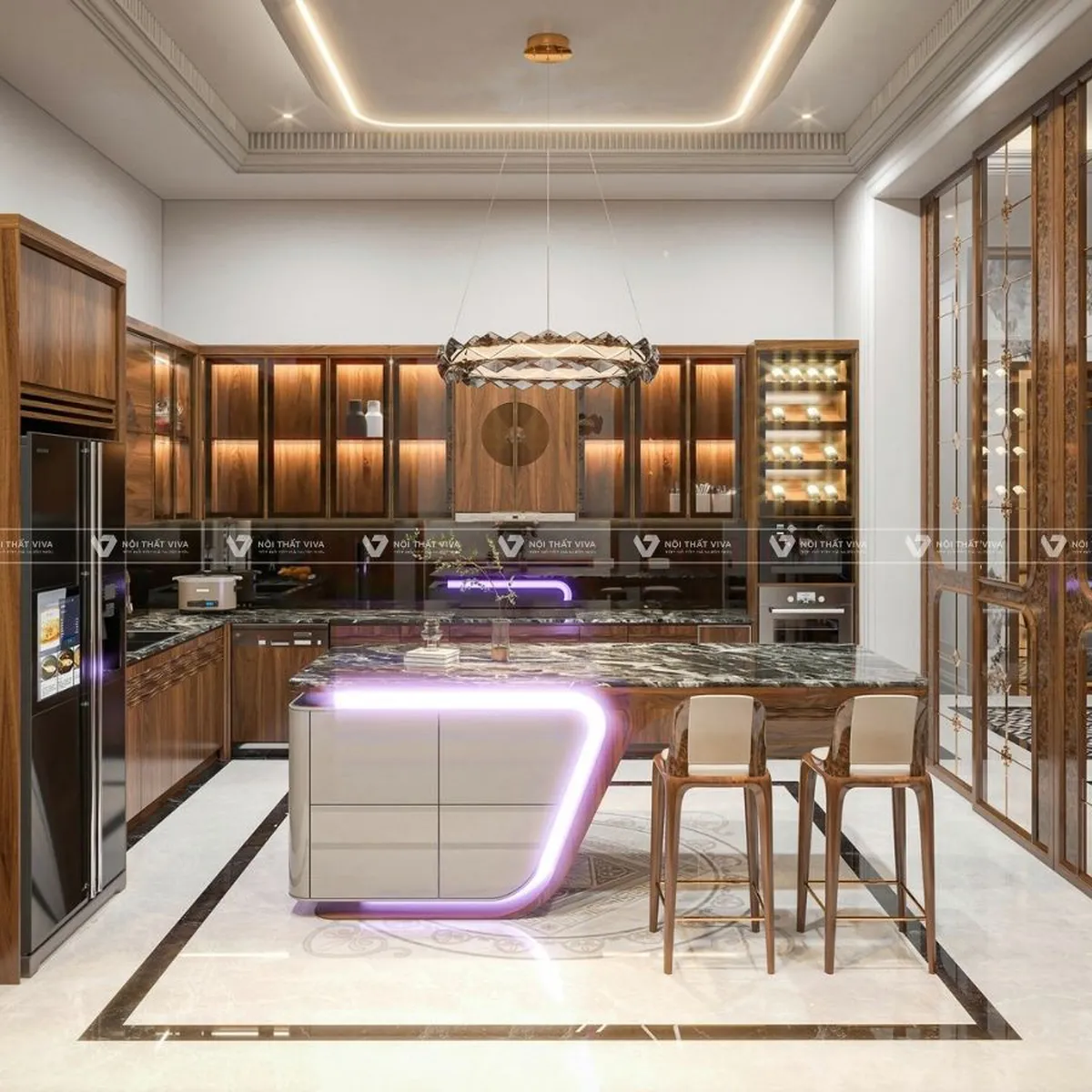 Tủ Bếp Cánh Kính Tủ Bếp Cánh Kính