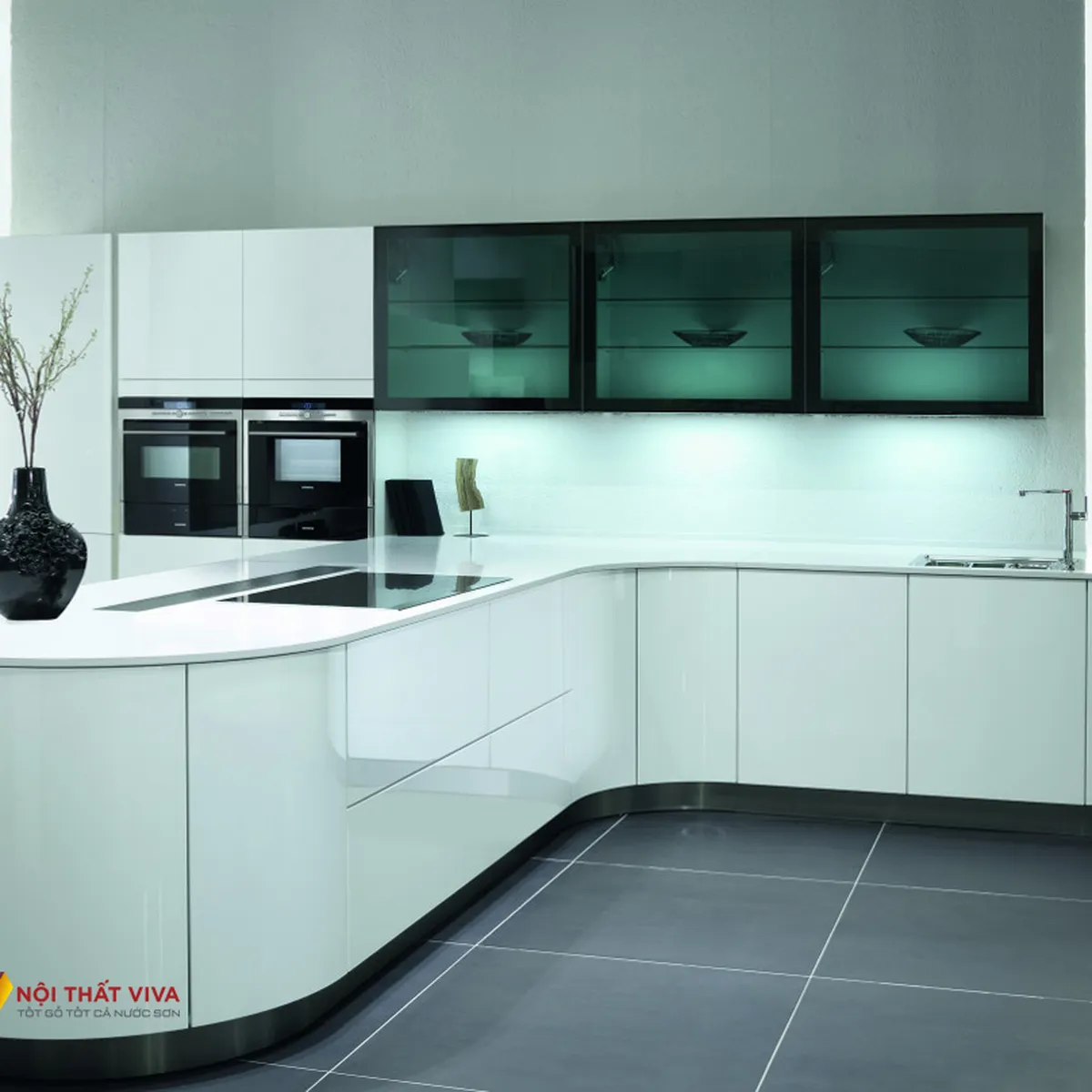 Tủ Bếp Cánh Kính Tủ Bếp Cánh Kính