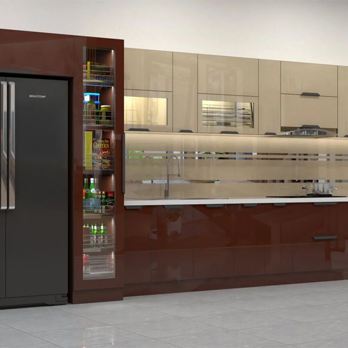 Tủ Bếp Cánh Kính Tủ Bếp Cánh Kính