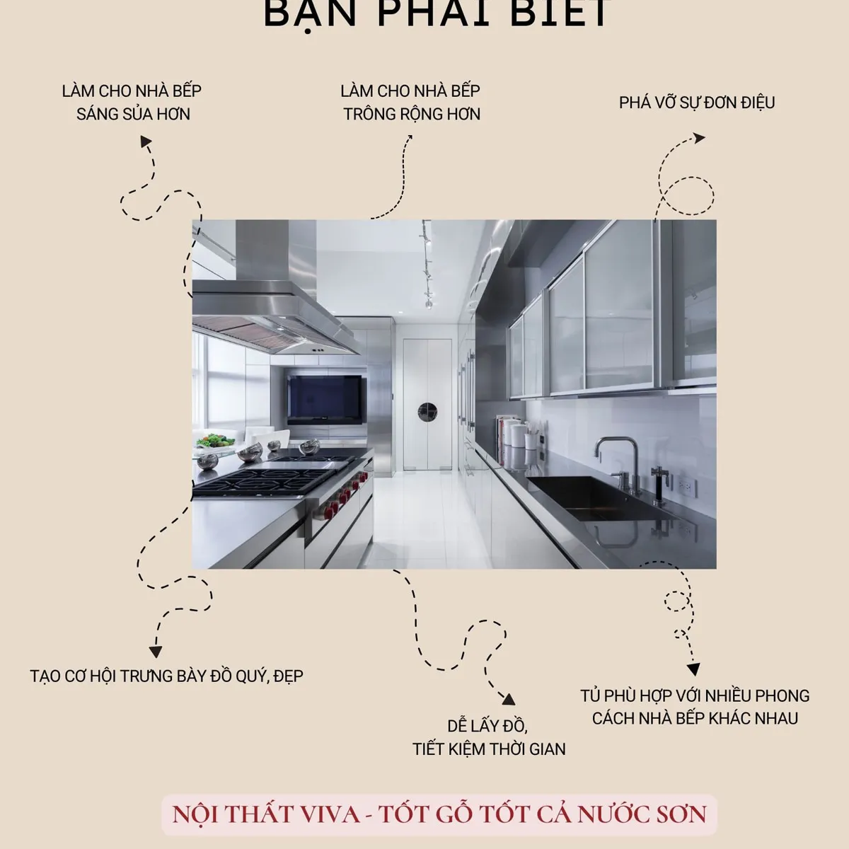 Tủ Bếp Cánh Kính Tủ Bếp Cánh Kính