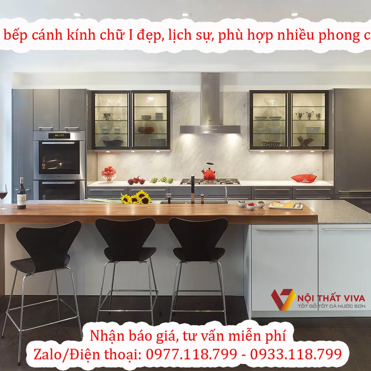 Tủ Bếp Cánh Kính Tủ Bếp Cánh Kính