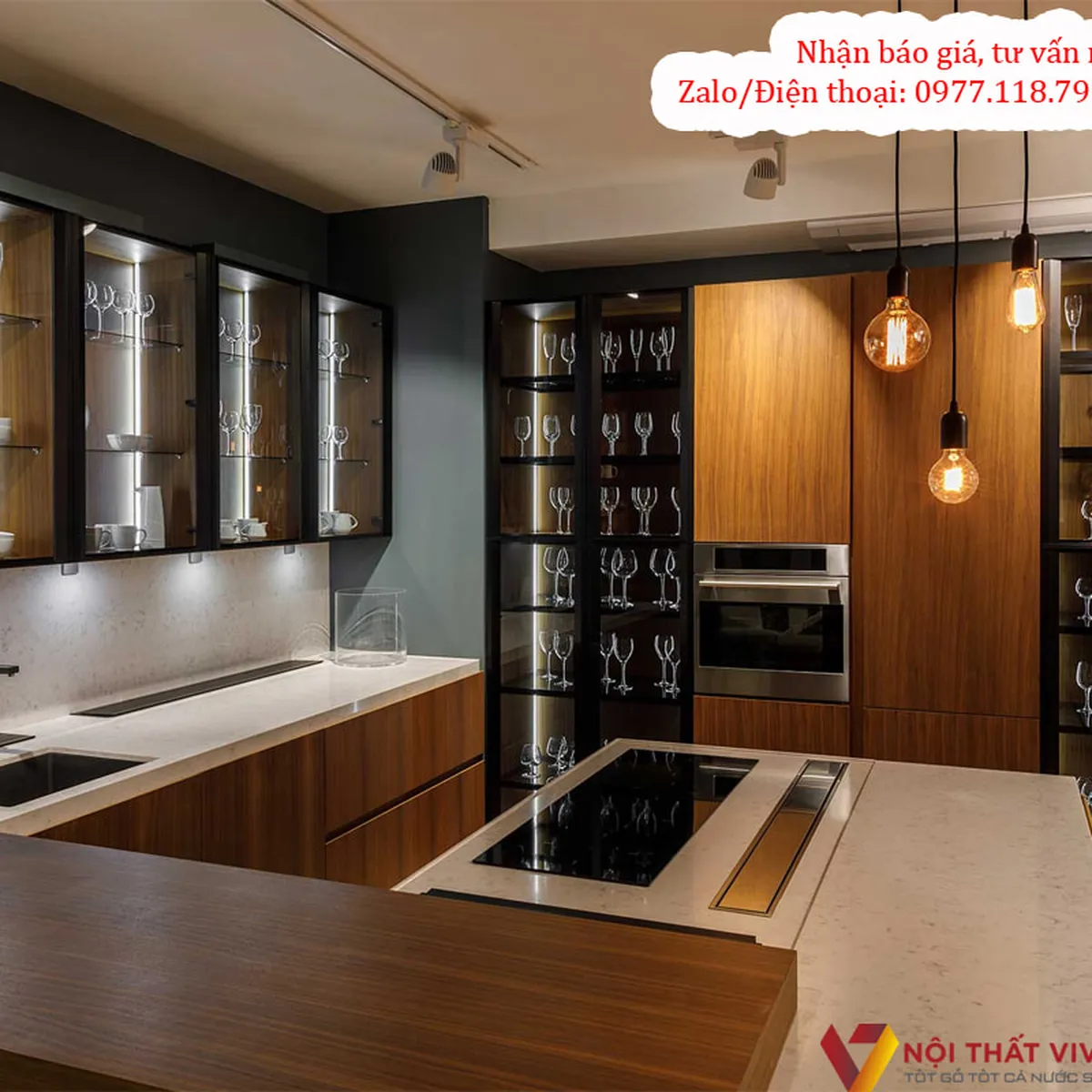 Tủ Bếp Cánh Kính Tủ Bếp Cánh Kính