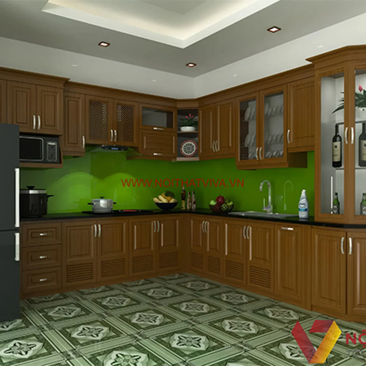 Tủ bếp cổ điển Tủ bếp cổ điển