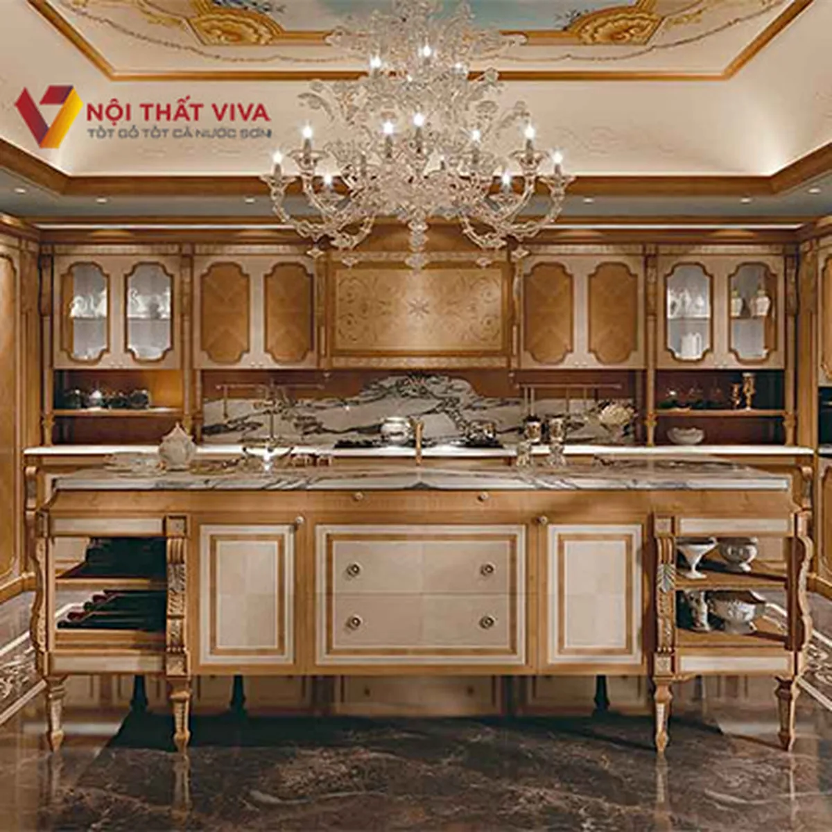 Tủ bếp cổ điển Tủ bếp cổ điển
