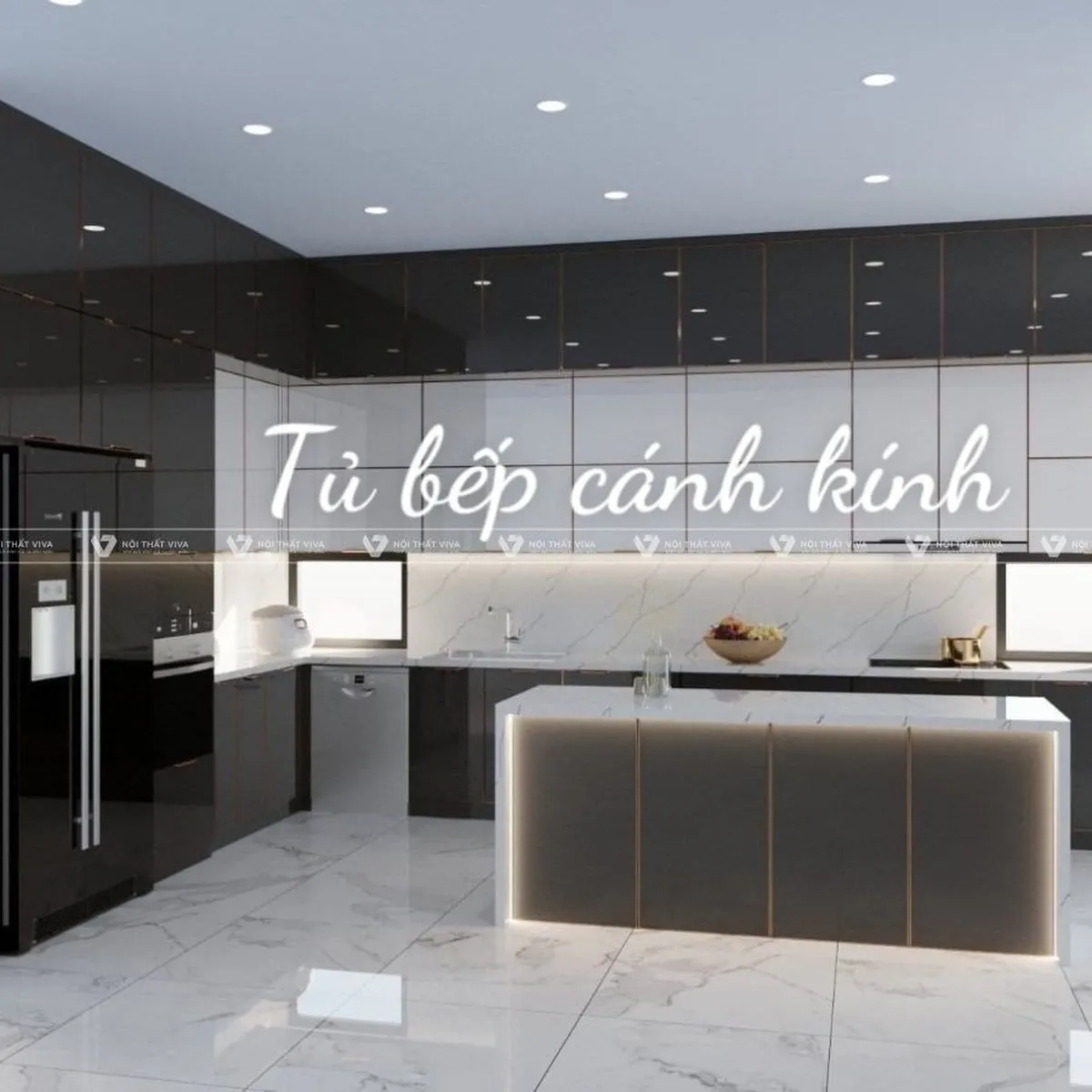 Tủ bếp gỗ công nghiệp cánh kính có bền không? Giải đáp chi tiết từ chuyên gia Viva Tủ bếp gỗ công nghiệp cánh kính có bền không? Giải đáp chi tiết từ chuyên gia Viva
