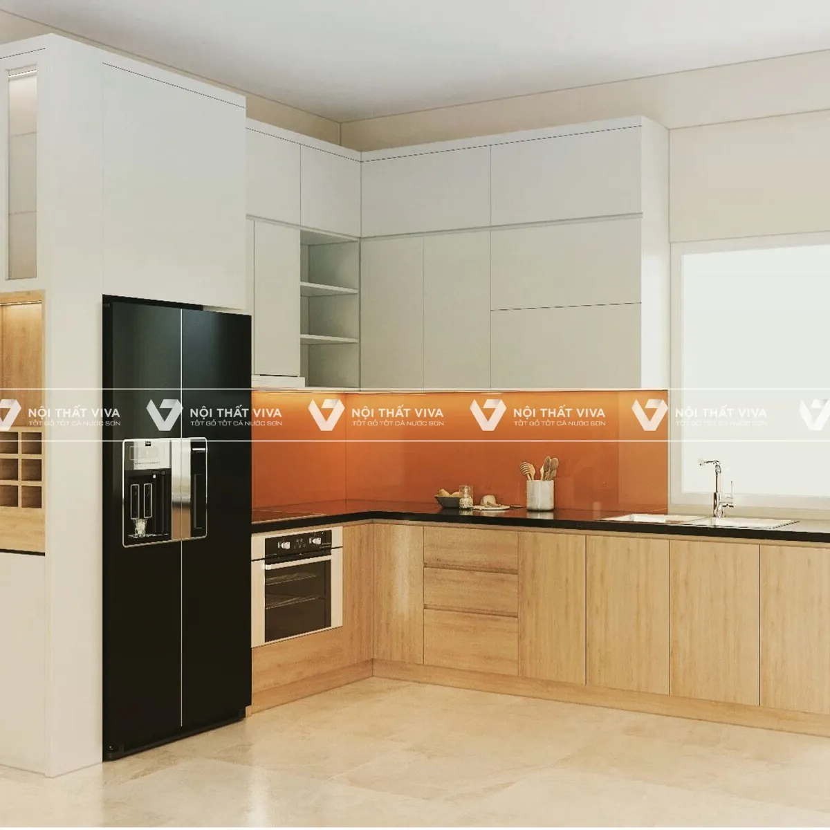 Tủ bếp gỗ công nghiệp Melamine là gì? Ưu điểm, cấu tạo và báo giá chi tiết Tủ bếp gỗ công nghiệp Melamine là gì? Ưu điểm, cấu tạo và báo giá chi tiết