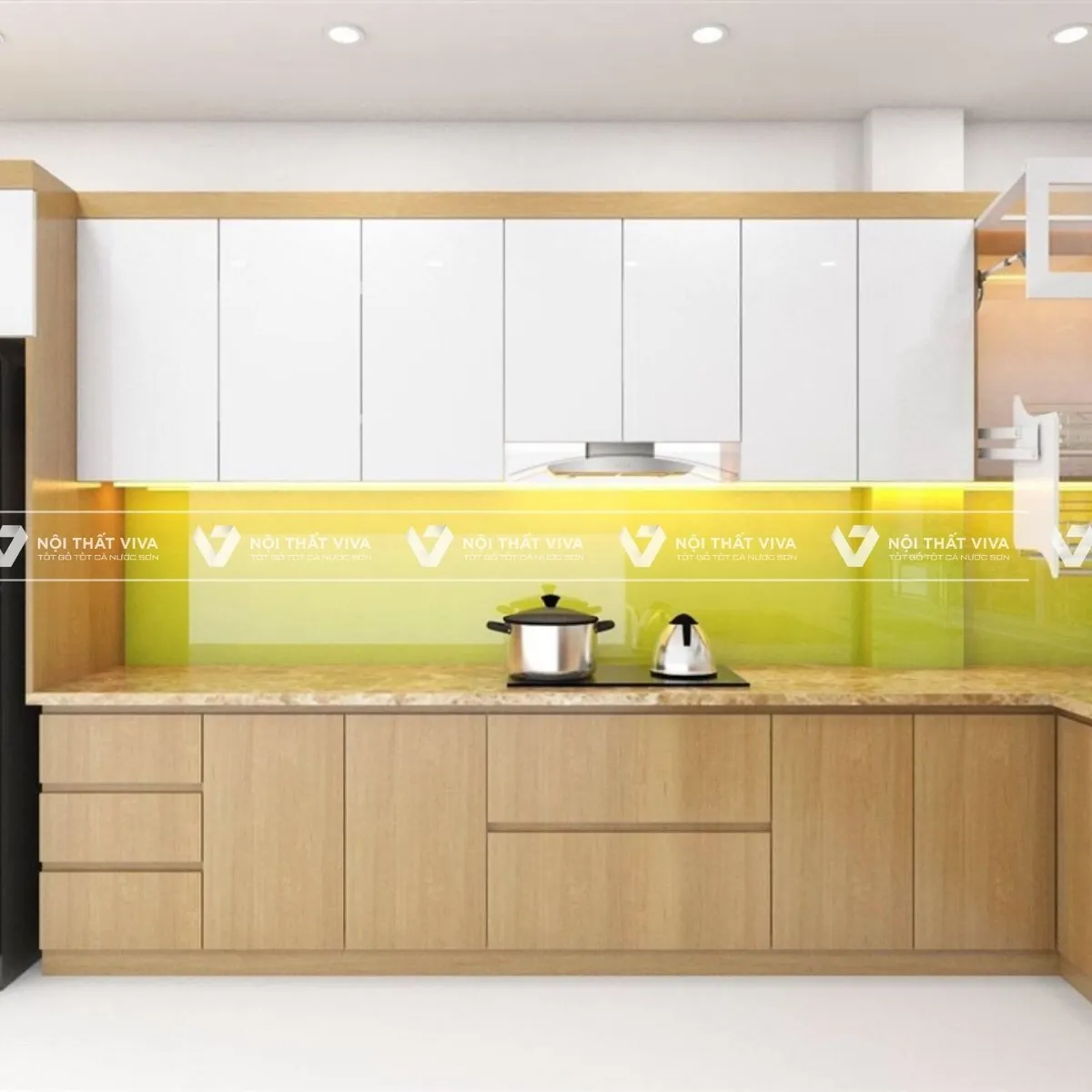 Tủ bếp gỗ công nghiệp Melamine là gì? Ưu điểm, cấu tạo và báo giá chi tiết Tủ bếp gỗ công nghiệp Melamine là gì? Ưu điểm, cấu tạo và báo giá chi tiết