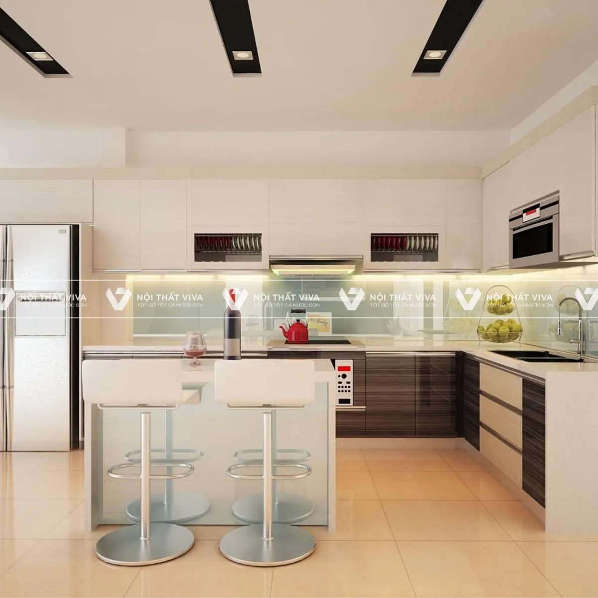 Tủ bếp gỗ công nghiệp Melamine là gì? Ưu điểm, cấu tạo và báo giá chi tiết Tủ bếp gỗ công nghiệp Melamine là gì? Ưu điểm, cấu tạo và báo giá chi tiết