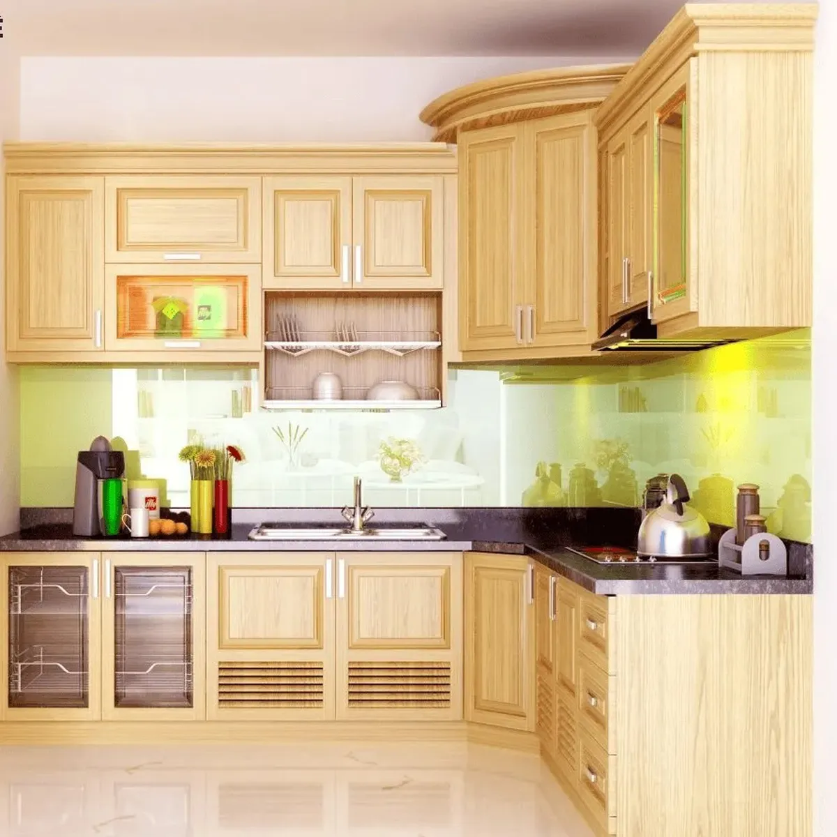Tủ Bếp Gỗ Tự Nhiên Tủ Bếp Gỗ Tự Nhiên