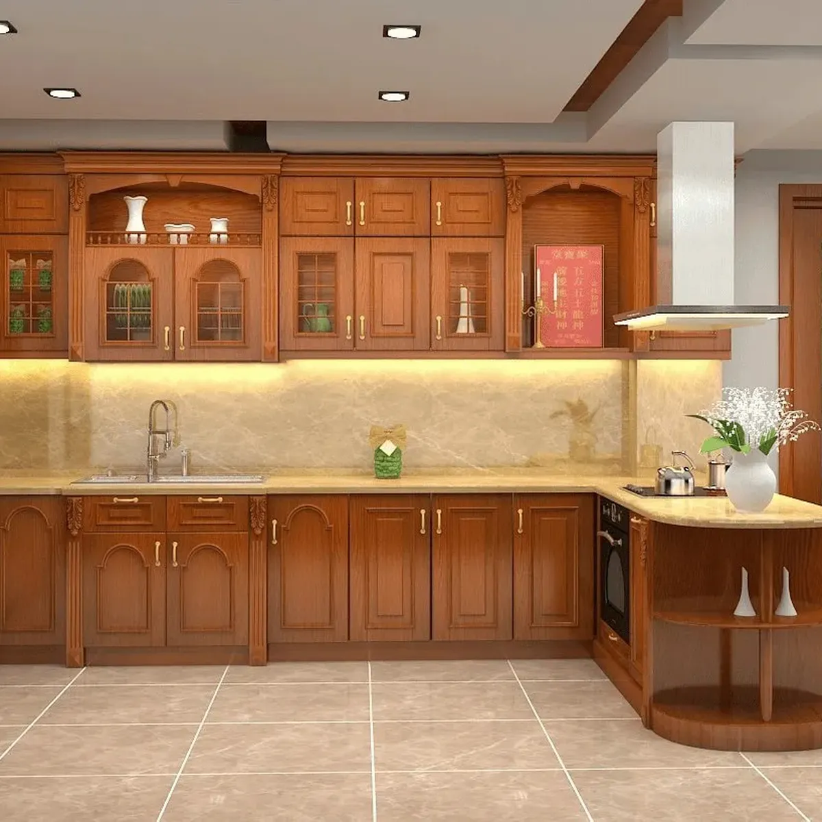 Tủ Bếp Gỗ Tự Nhiên Tủ Bếp Gỗ Tự Nhiên