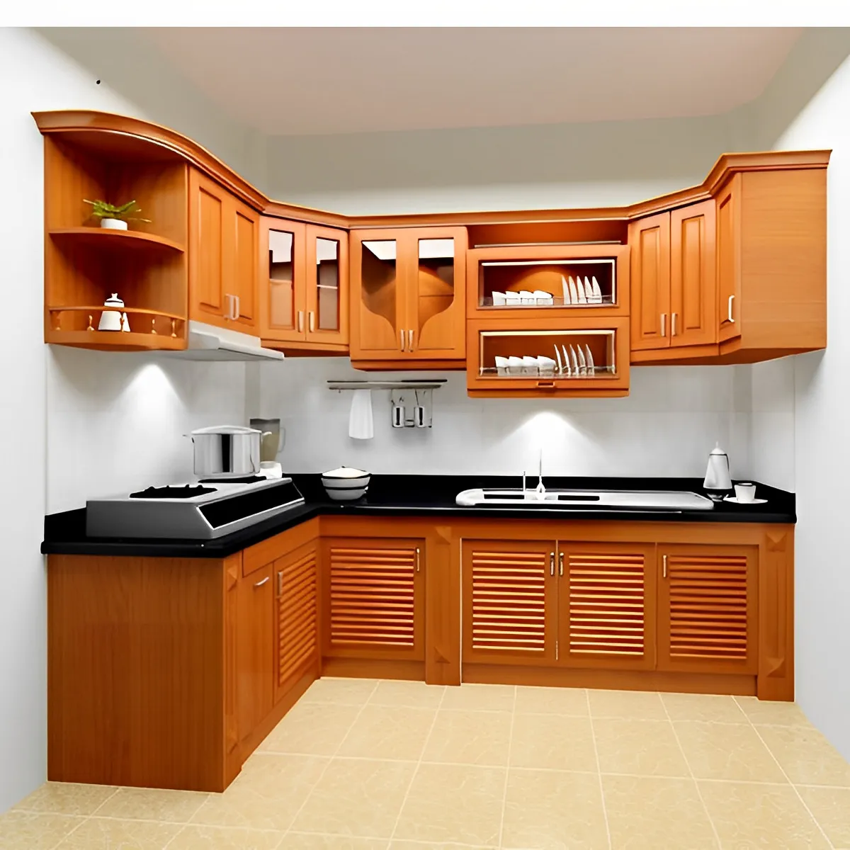 Tủ Bếp Gỗ Xoan Đào Tủ Bếp Gỗ Xoan Đào