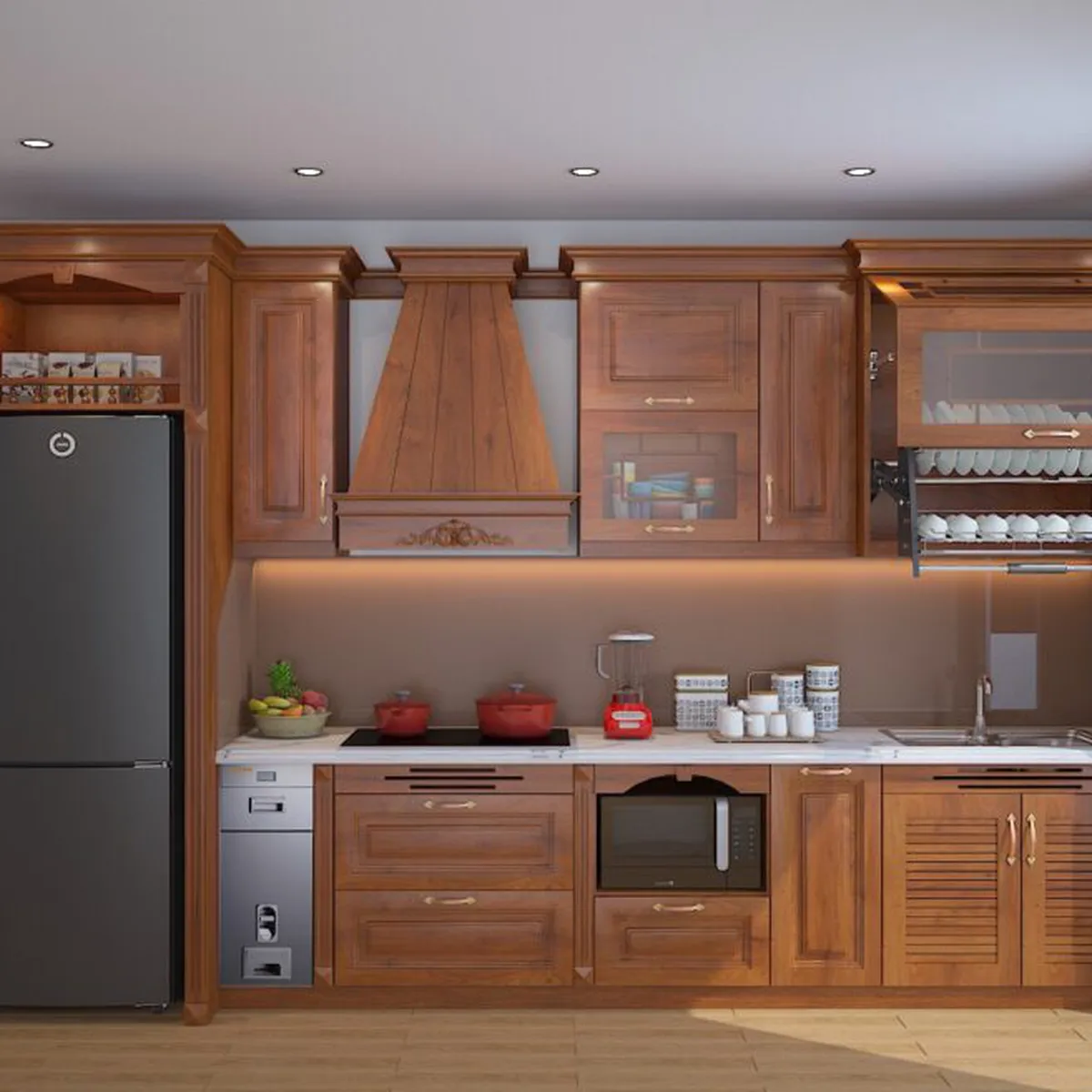 Tủ Bếp Gỗ Xoan Đào Tủ Bếp Gỗ Xoan Đào