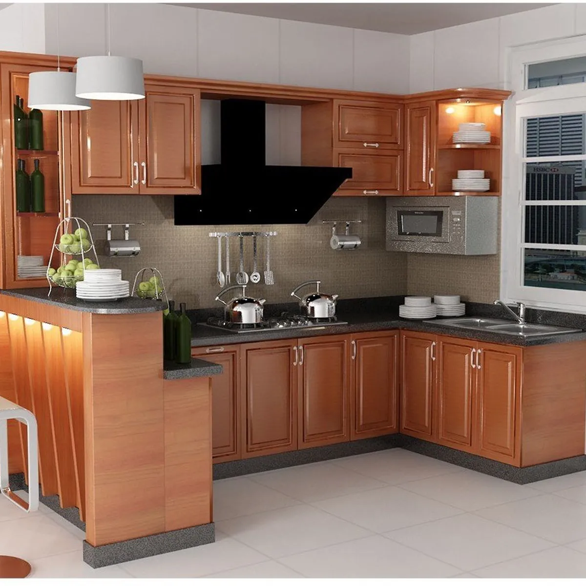 Tủ Bếp Gỗ Xoan Đào Tủ Bếp Gỗ Xoan Đào