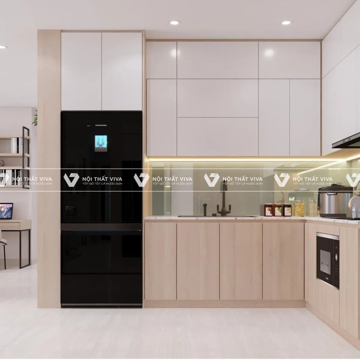 Tủ bếp MDF phủ Melamine có gì nổi bật? 58+ mẫu đẹp xuất sắc Tủ bếp MDF phủ Melamine có gì nổi bật? 58+ mẫu đẹp xuất sắc