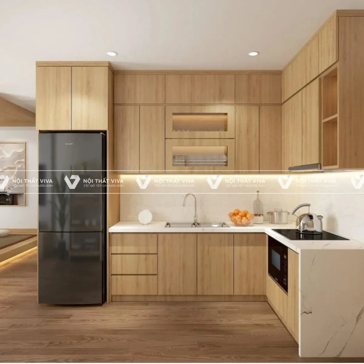 Tủ bếp MDF phủ Melamine có gì nổi bật? 58+ mẫu đẹp xuất sắc Tủ bếp MDF phủ Melamine có gì nổi bật? 58+ mẫu đẹp xuất sắc