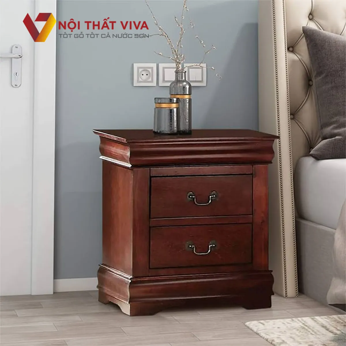 Tủ Đầu Giường Gỗ Xoan Đào Tủ Đầu Giường Gỗ Xoan Đào