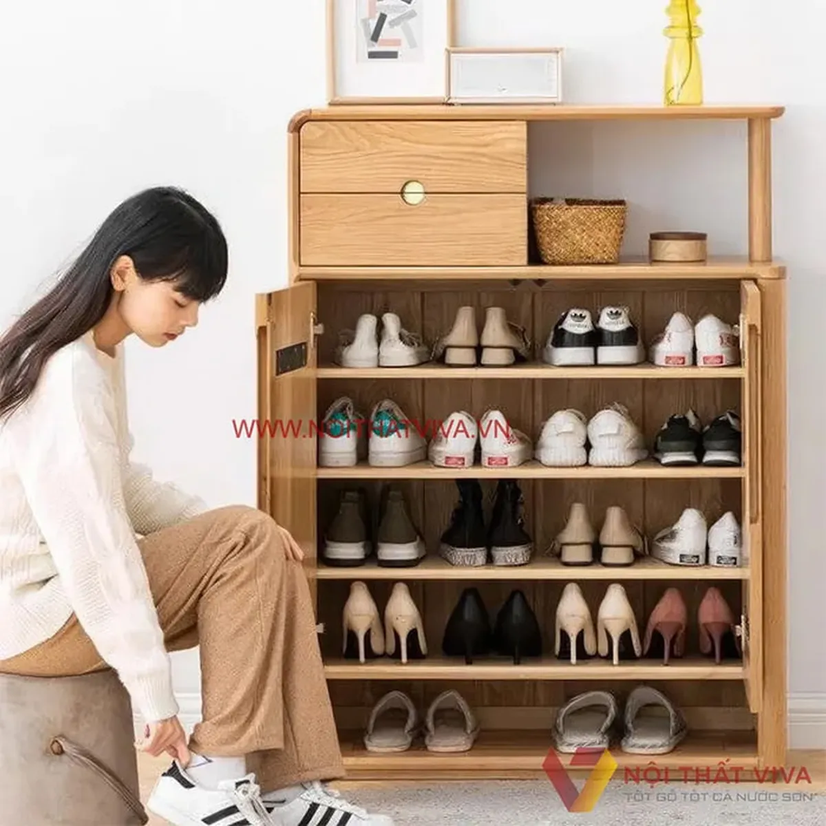 Tủ Giày Dép Gỗ Tự Nhiên Tủ Giày Dép Gỗ Tự Nhiên