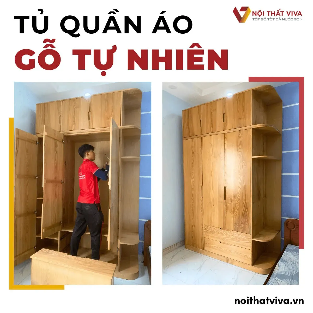 Tủ Quần Áo Gỗ Sồi Tủ Quần Áo Gỗ Sồi