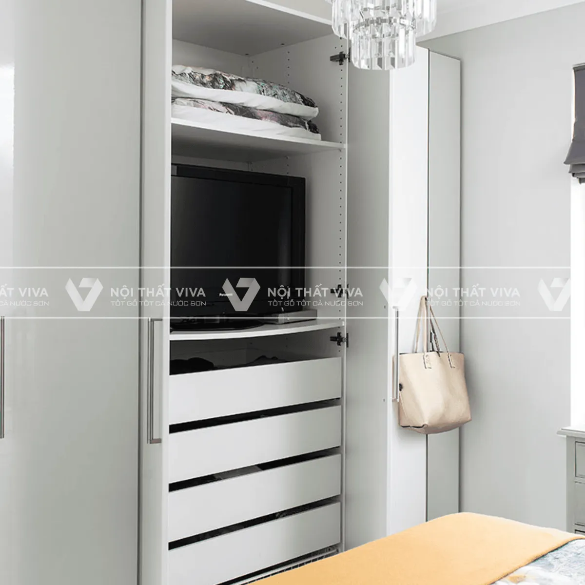 Tủ Quần Áo Kết Hợp Kệ Tivi Tủ Quần Áo Kết Hợp Kệ Tivi