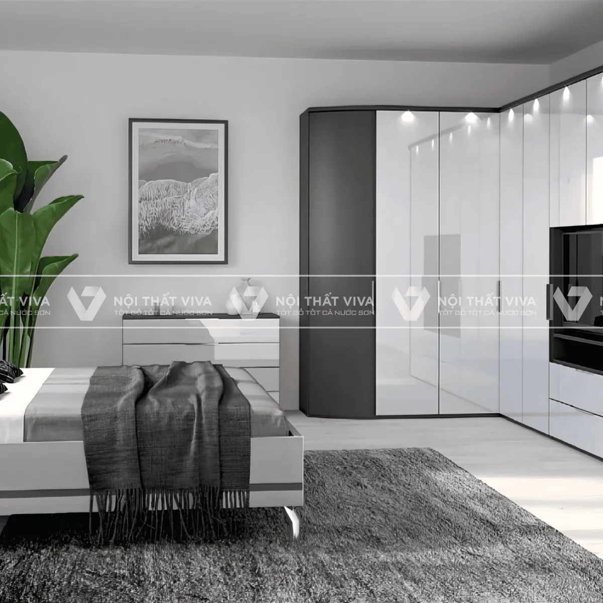 Tủ Quần Áo Kết Hợp Kệ Tivi Tủ Quần Áo Kết Hợp Kệ Tivi