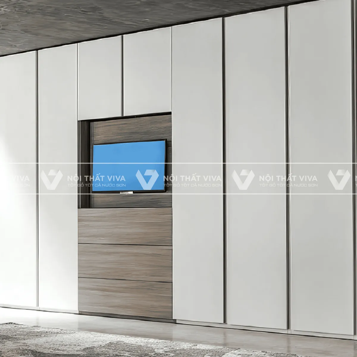 Tủ Quần Áo Kết Hợp Kệ Tivi Tủ Quần Áo Kết Hợp Kệ Tivi