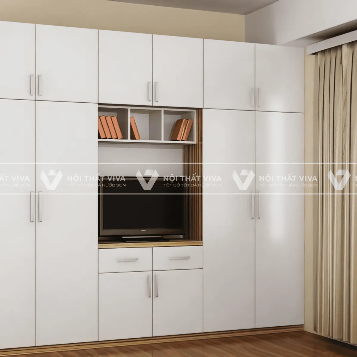 Tủ Quần Áo Kết Hợp Kệ Tivi Tủ Quần Áo Kết Hợp Kệ Tivi