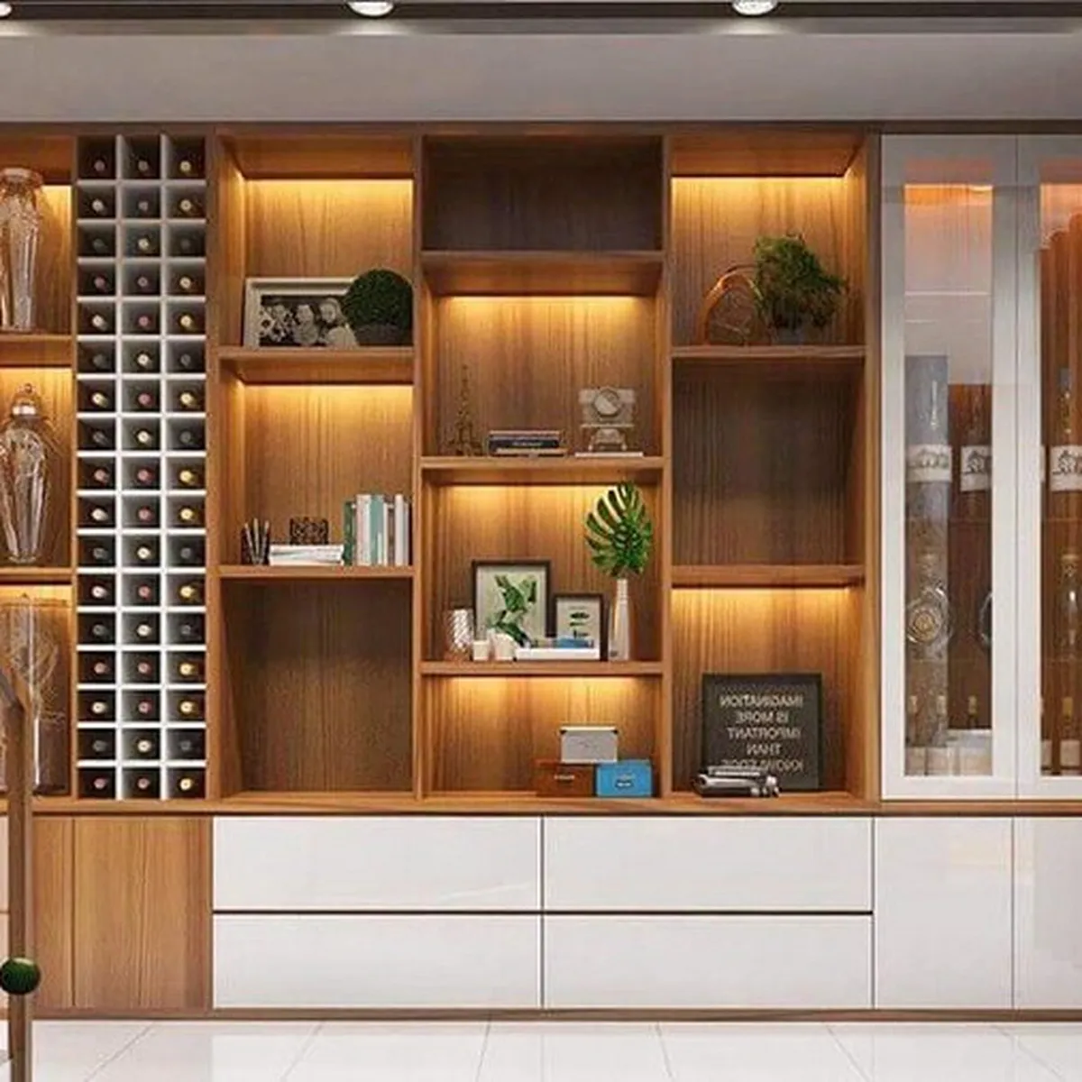 Tủ rượu âm tường phòng khách - điểm nhấn cho ngôi nhà của bạn Tủ rượu âm tường phòng khách - điểm nhấn cho ngôi nhà của bạn