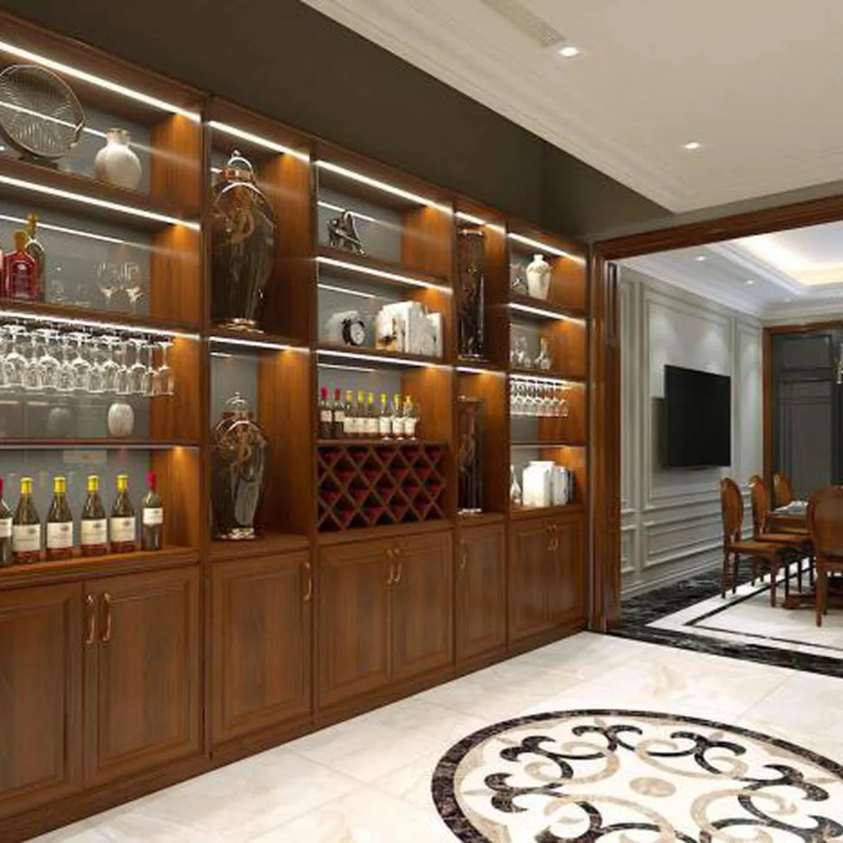 Tủ rượu âm tường phòng khách - điểm nhấn cho ngôi nhà của bạn Tủ rượu âm tường phòng khách - điểm nhấn cho ngôi nhà của bạn