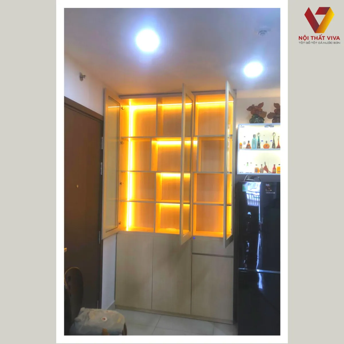 Tủ rượu âm tường phòng khách - điểm nhấn cho ngôi nhà của bạn Tủ rượu âm tường phòng khách - điểm nhấn cho ngôi nhà của bạn