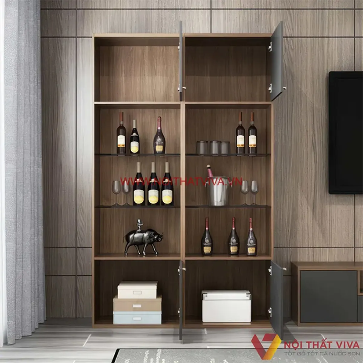 Tủ Rượu Cánh Kính Tủ Rượu Cánh Kính