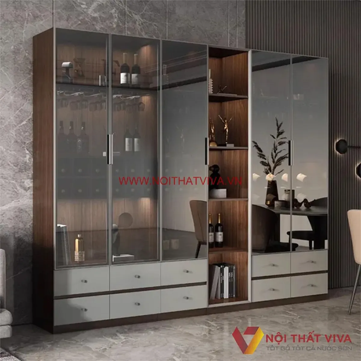 Tủ Rượu Cánh Kính Tủ Rượu Cánh Kính
