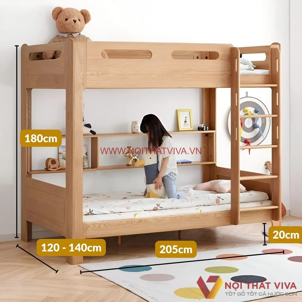 Tư vấn kích thước giường tầng trẻ em tiêu chuẩn, khoa học & an toàn  Tư vấn kích thước giường tầng trẻ em tiêu chuẩn, khoa học & an toàn